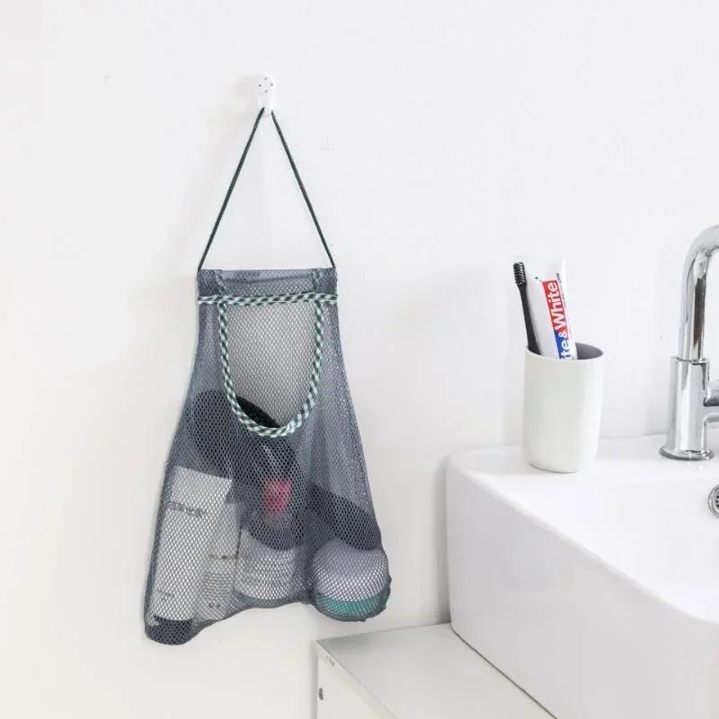 Kitchen Supplies Reusable Mesh Storage Tote Bag Portable Grocery Fruit Vegetable Washable Cotton Mesh Rope Storage Bag Tools