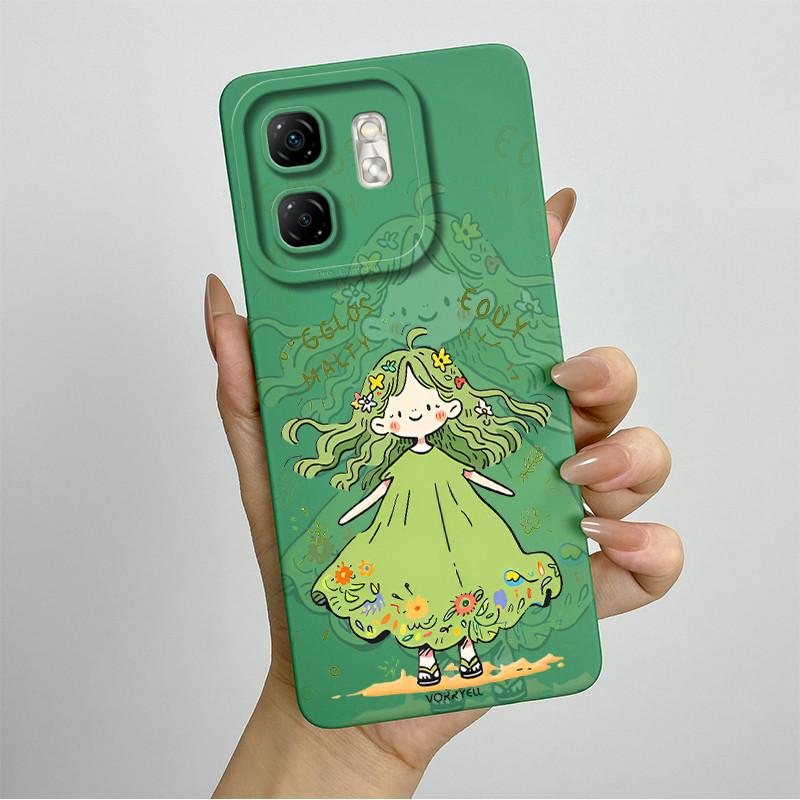 For Infinix Hot 50i Case Hot50i X6531 Soft Silicone TPU Painted Phone Coque Cartoon Printed Shockproof Protective Fundas Cover