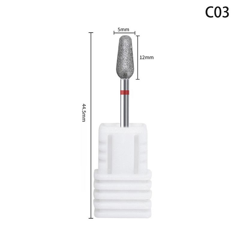 Diamond Nail Drill Bit Mill Cutter All For Manicure Machine Bit Tools Accessories Cuticle Clean For Removing Nail Gel
