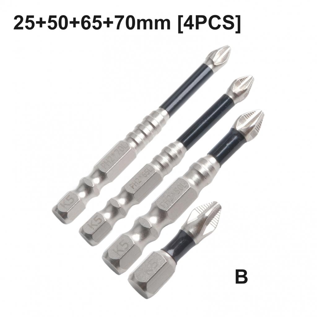 PH2 Cross Drill Bit Set for Screwdrivers Electric Drills and Hand Drills