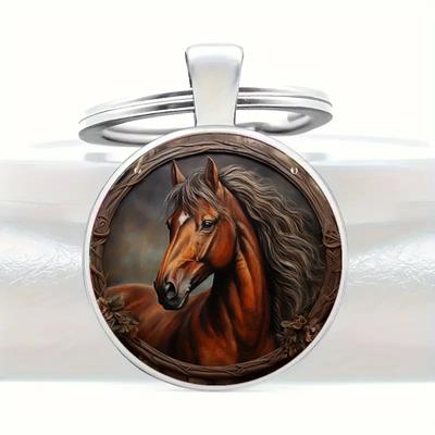 Fashion Alloy Keychain Pendant Round Metal Key Ring