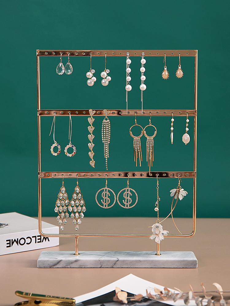 Earring Display Stand: Vertical Light Luxury Jewelry Organizer for Women's Home