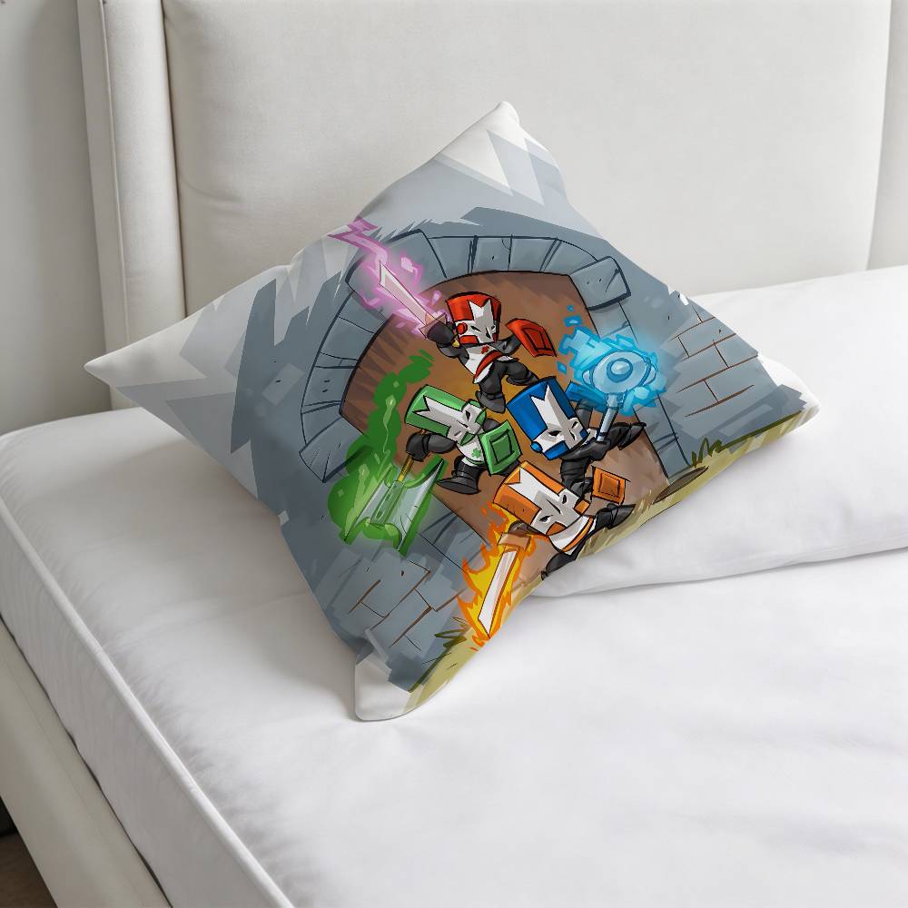 Hot Game CCastle Crashers Decorative Square Pillow Cover Modern Cushion Case for Living Room Bedroom