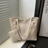 New Trendy Women's Bag Straw Woven Lace One-shoulder Tote Bag for Women Fresh and Literary Knitted Handbags for Women
