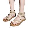 Fashion New 2025 European And American Fashion Soft Bottom Cross-Covered Roman Sandal Boots Summer Retro Simple Comfortable Ethnic Style