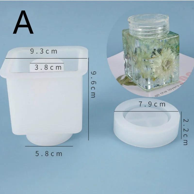 3D silikonová forma na láhev (Uvnitř prázdný) Výroba šperkovnic Pryskyřičné úložné potřeby Silikonové formy pro pryskyřičné umění Domácí dekorační forma