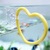 Betta Exercise Ring 1/6Pcs Suction Cup Heart Shaped Fish Training Toy for Home Aquarium Fish Tank Decor