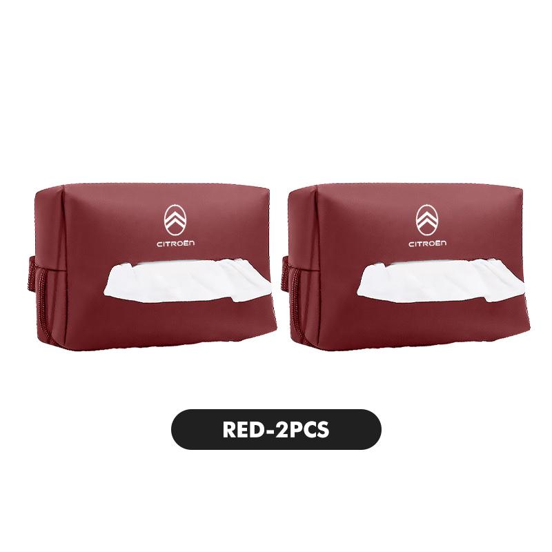 Car Tissue Box Cover Leather Paper Towel Storage Bag For Citroen Grand Berlingo Jumper Celysee Xsara Picasso Aircross