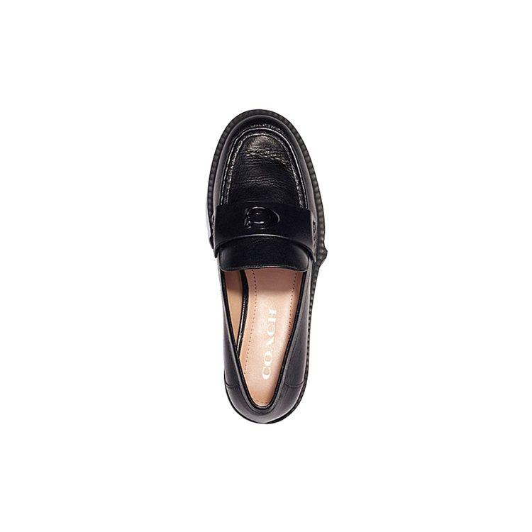 Coach Leah Chunky Sole Leather Loafers CB990-BLK