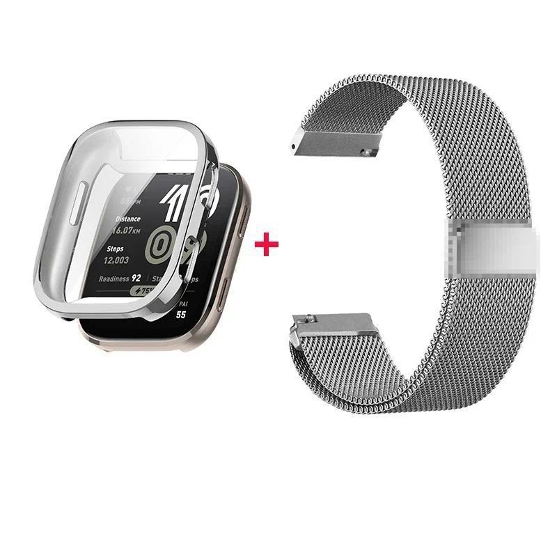 2in1 Schlaufengurt+TPU Hülle Für Huami Amazfit Bip 6 Edelstahl Schlaufen Armbänder Gurt