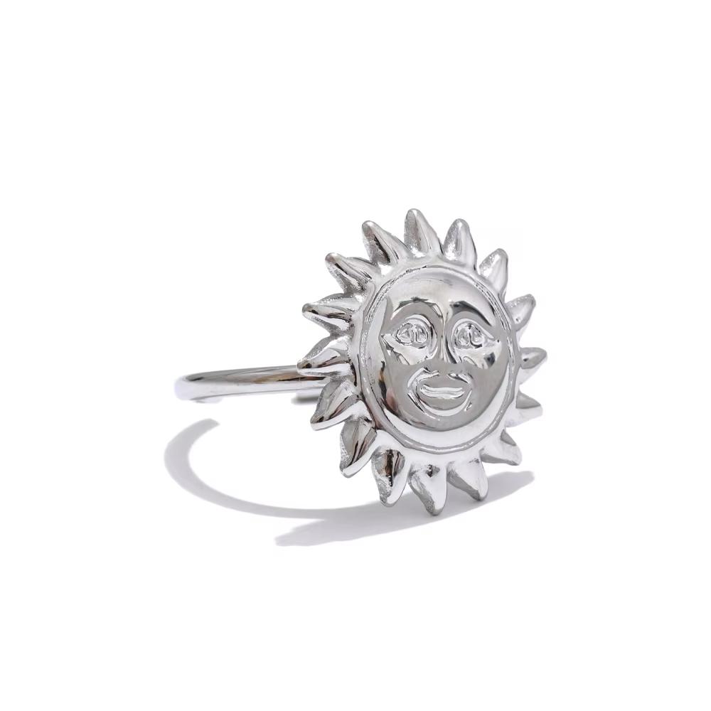 

Yhpup Hot Style 18K Gold Color PVD Sun Face Pendant Necklace Waterproof Stainless Steel Arrivals Popular Jewelry Wholesale
