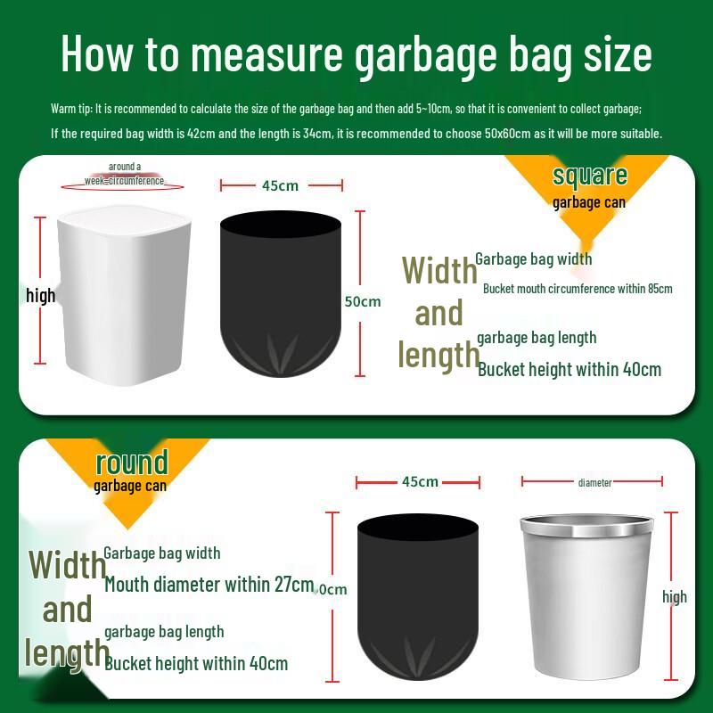 Lide Flat-Top Garbage Bags