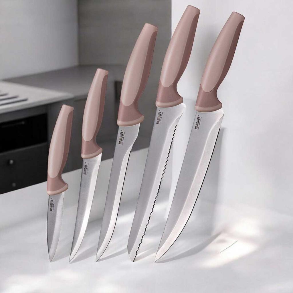 BANQUET TRINITY SET OF 5 KITCHEN KNIVES