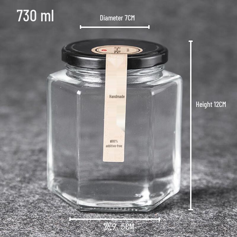 ZISHI Hexagonal Glass Storage Jar