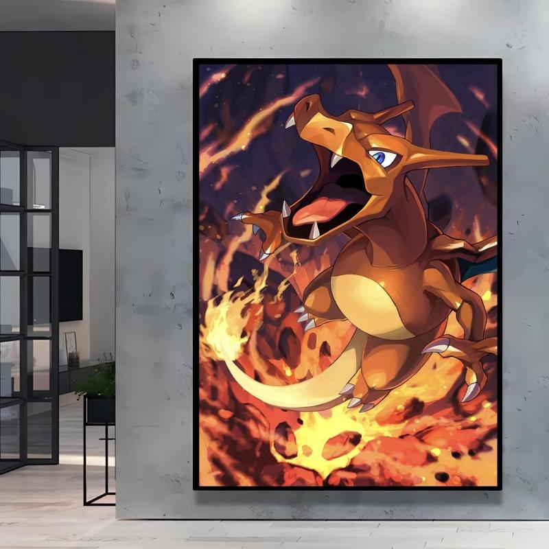 Adorable Pikachu Themed Home Wall Painting Printed on High Quality Canvas It's An Ideal Choice for Collection and Decoration
