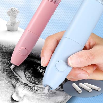 Leave No Mark Electric Eraser with Refills Less Rubber Debris Automatic Eraser  Stationery