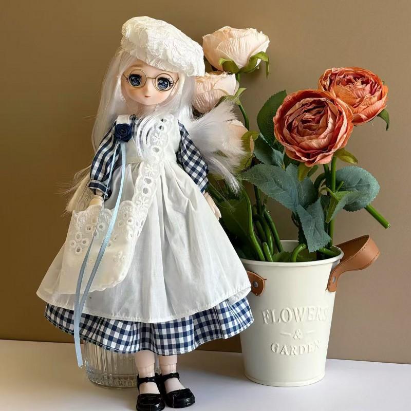 30cm Artistic BJD Doll Set With Custom Outfit - 1/6 Scale Collectible Fashion Girls Ages 7-14