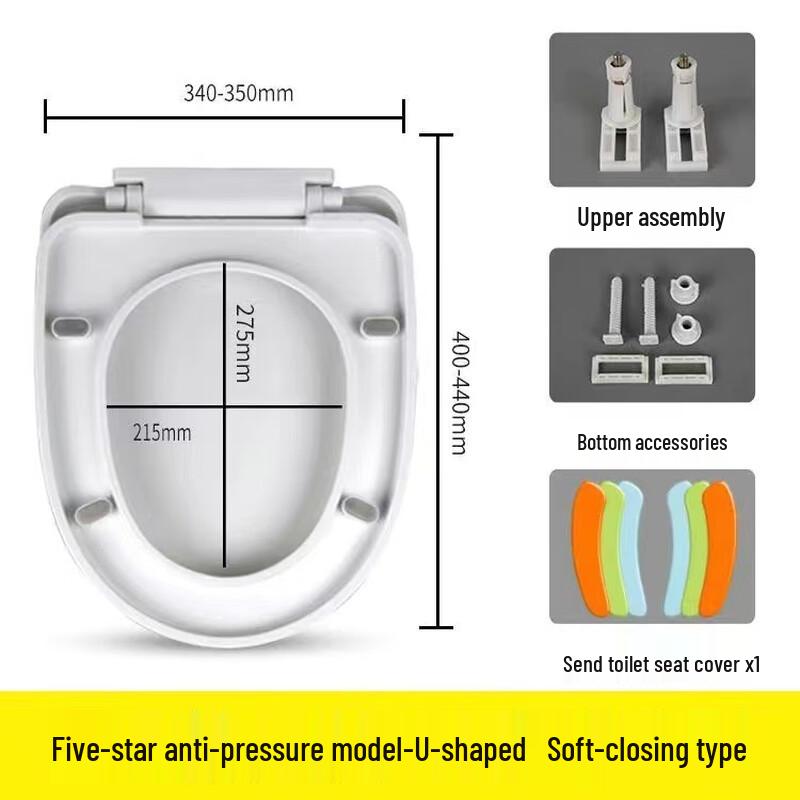 

TLXT Universal Heavy-Duty Slow-Close Toilet Seat