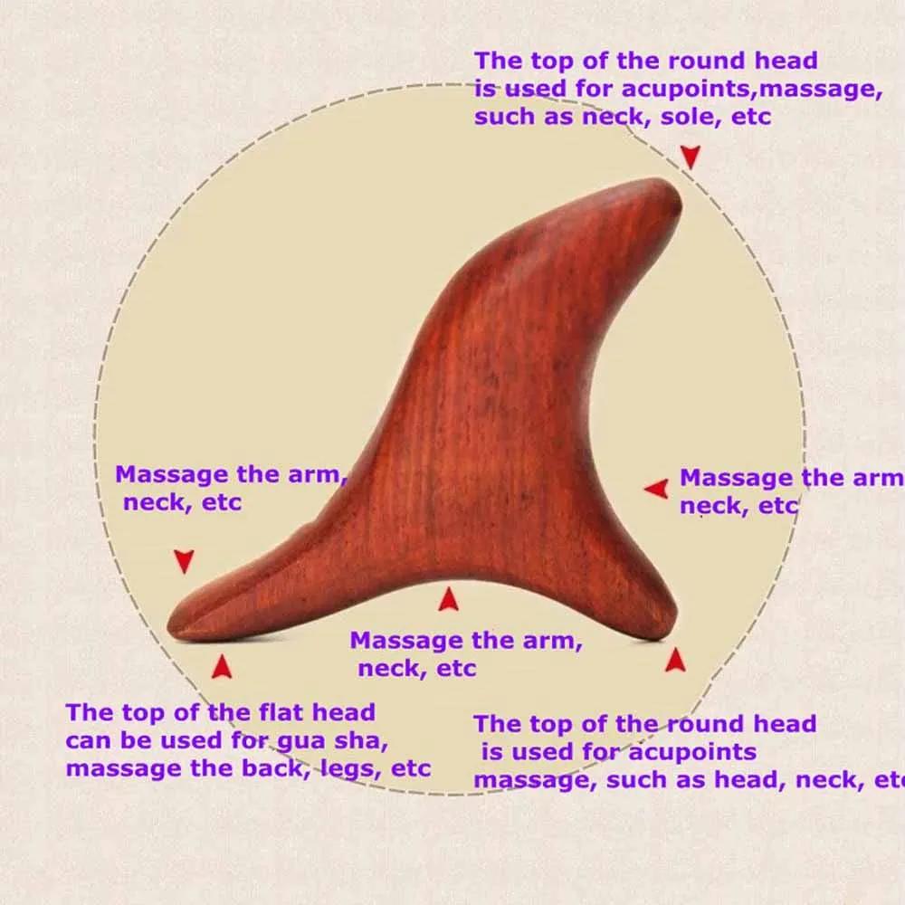 Wood Trigger Point Massage Gua Sha Tool Professional Lymphatic Drainage Tools Wood Therapy Massage Tools for Back Leg Hand Face