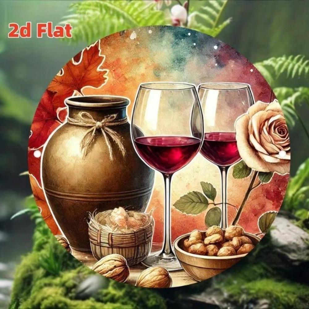 Flat Circular Metal Wall Decor Indoor Outdoor Home Art