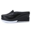 Summer Women Platform Slipper Pattern Floral Flats Breathable Leather Casual Shoes Slip-on Comfortable Nurses Shoes Cut