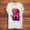 Rurouni KENSHIN HIMURA Samurai Lustiges Anime T-Shirt Unisex Herren Freizeit Kurzarm T-Shirt Unisex Unisexga T-ShirtAtmungsaktiver Druck