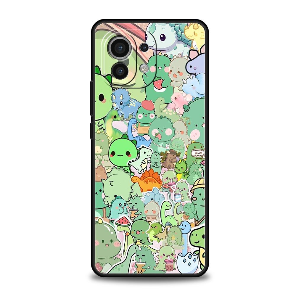 

Phone Case Cover for Xiaomi Mi 17 15 14 13 12 11 Ultra 15T 14T 13T 12T 11T Pro Lite 5G Soft TPU Capas Dino King Floral Dinosaur Xiaomi 13 Pro