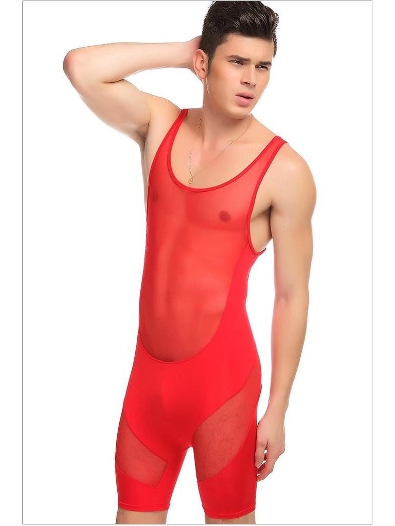 Men's Nylon & Mesh Sexy Stylish Comfortable Jumpsuit