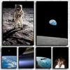 Sci-fi Space and Astronaut Earthrise During Apollo 8 Remastered Poster Canvas Painting Wall Art Pictures Room Home Ation