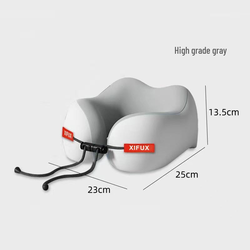 U-Shaped Memory Foam Travel Neck Pillow - Cervical Support & Comfort for Airplane Sleep