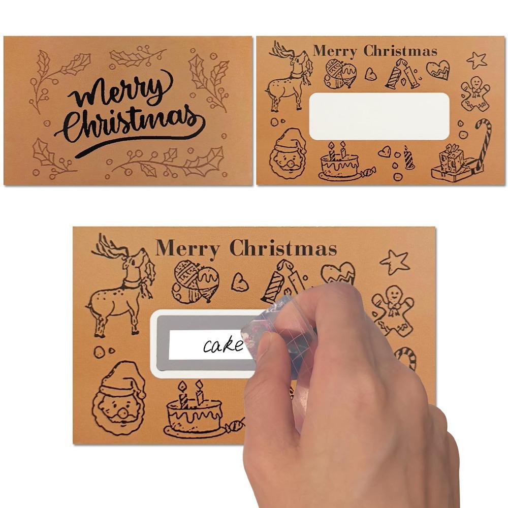 50 Pcs DIY Gift Tags Holiday Reward Tickets Opaque Coating Raffle Ticket  Party Games