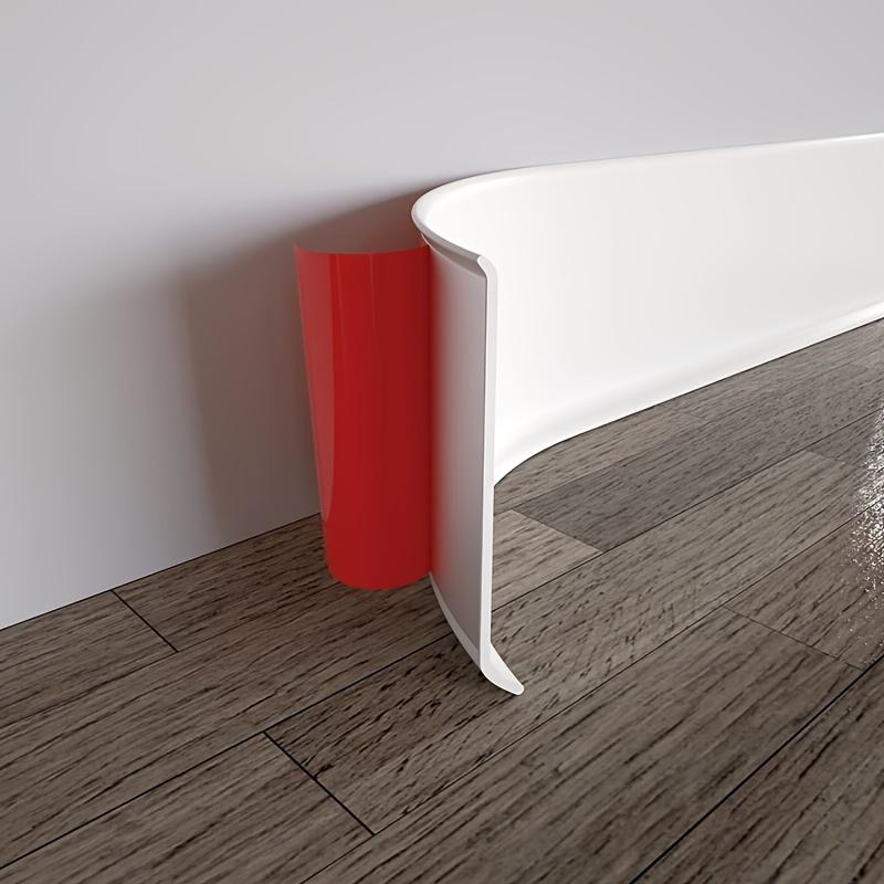 1pc Flexible Baseboard Molding Trim, Self-Adhesive Vinyl Wall Base Cover, Peel And Stick Rubber Wall Base Moulding Trim