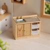 Miniature Furniture Wooden Dollhouse Sink Cabinet with Faucet Versatile