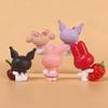 5pcs/set Cute  Melody Kuromi Fruits Sereis Anime Action Figure Adorable Hobby Toys Cartoon Desktop Decoration Toy Gift