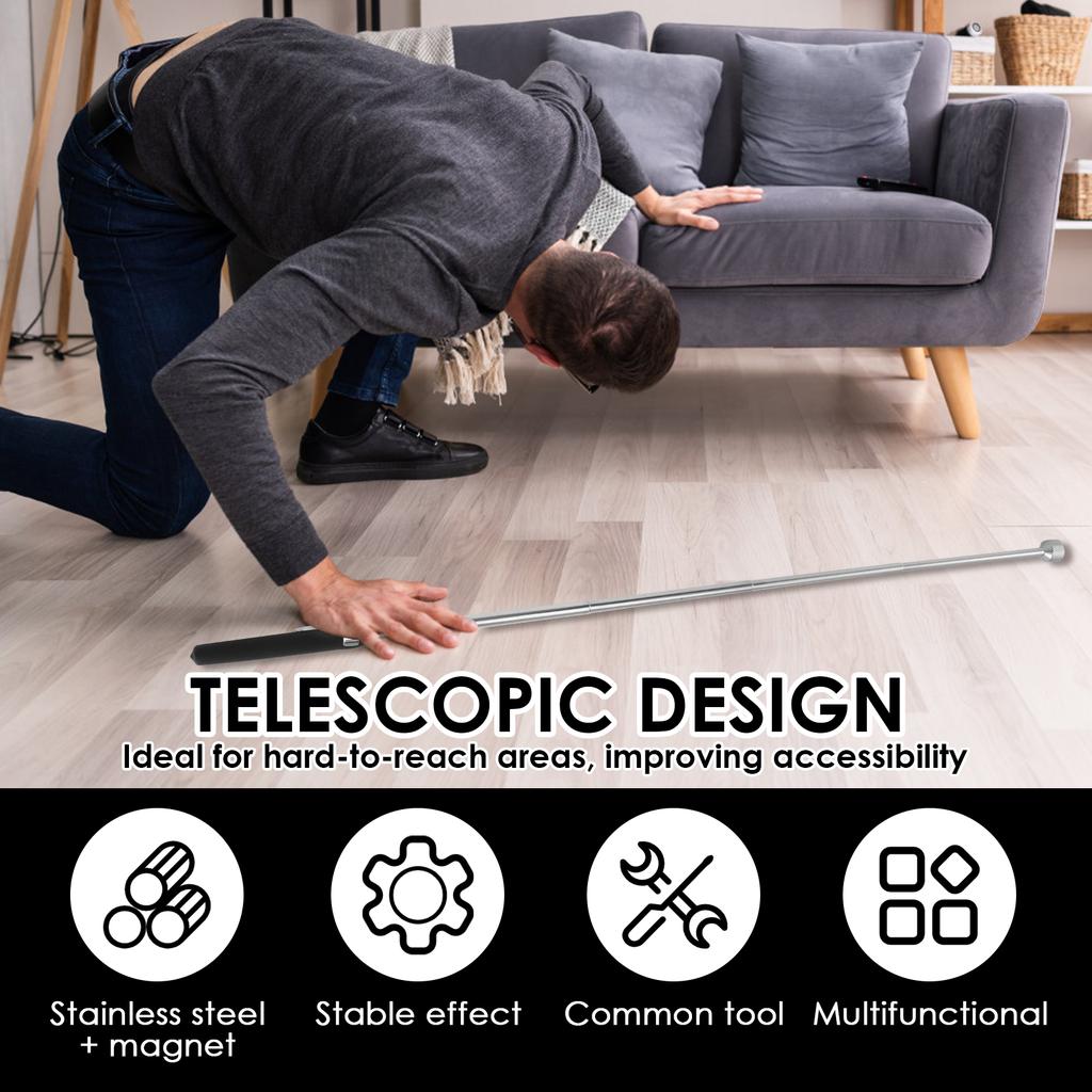 Stainless Steel Magnetic Pick Up Tool 1.5/3/10/15 LB Telescoping Magnet Pickup Rod Sticks Cool Gadgets for Men for Tight Areas