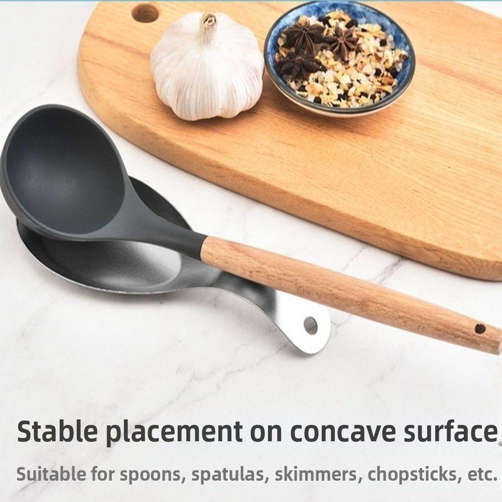 2Pcs Stainless Steel Kitchen Utensil Holder Stackable Spatula Holder Spoon Rest Stove Organizer