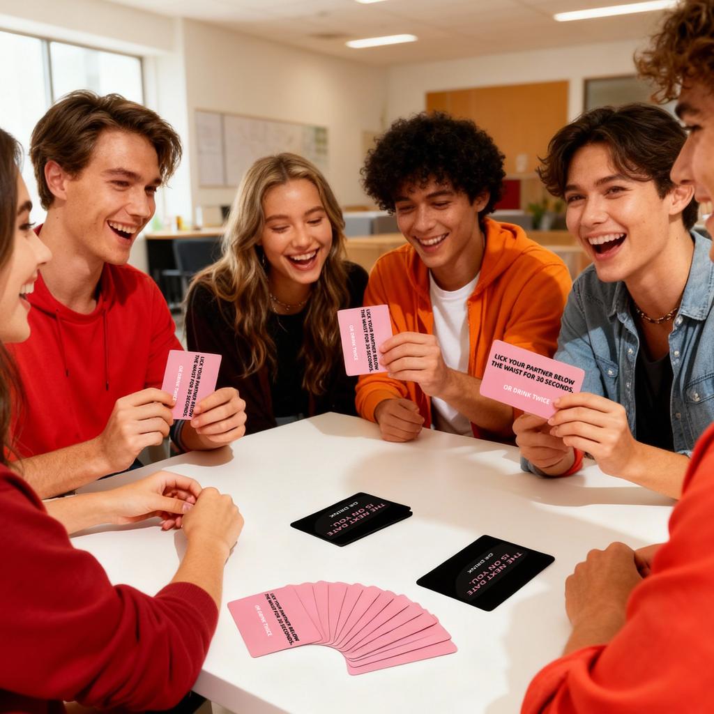 Betrunkene Liebende Betrunkene Liebende Paar Kartenspiel