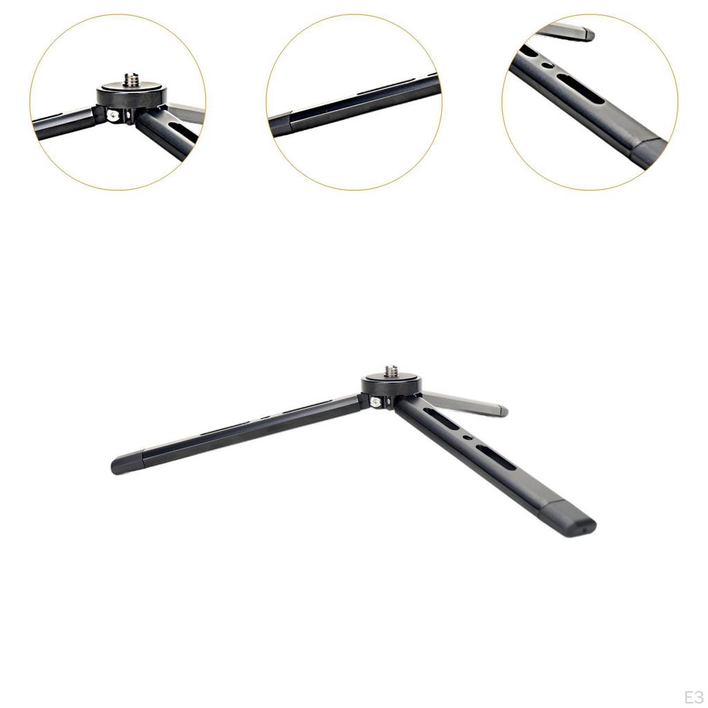 Desktop Stand Tripod Camera Aluminum Alloy Lightweight Black Support Equipment