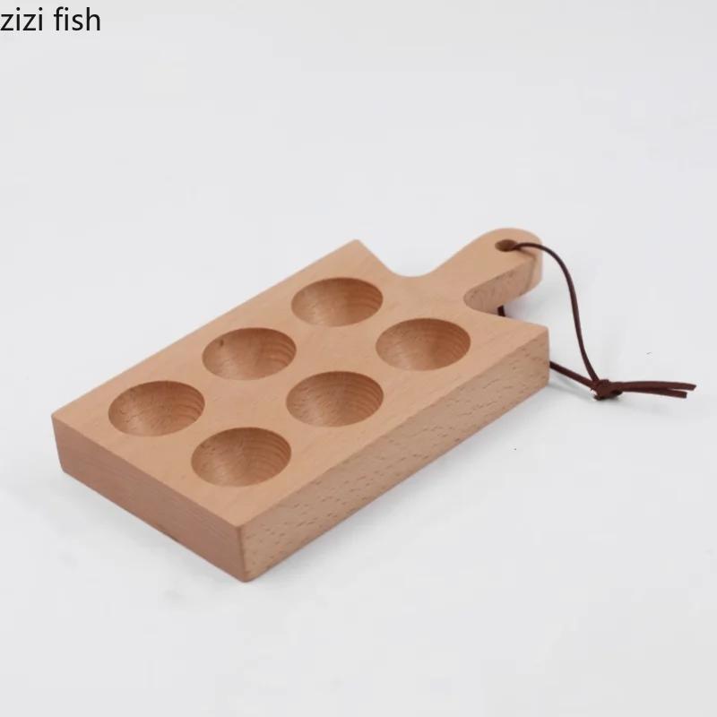 Solid Wood Egg Storage Box Kitchen Egg Tray Storage Tray Display Rack Organizer Shelf Storage Rack Snack Bowl Dessert Plate Dish