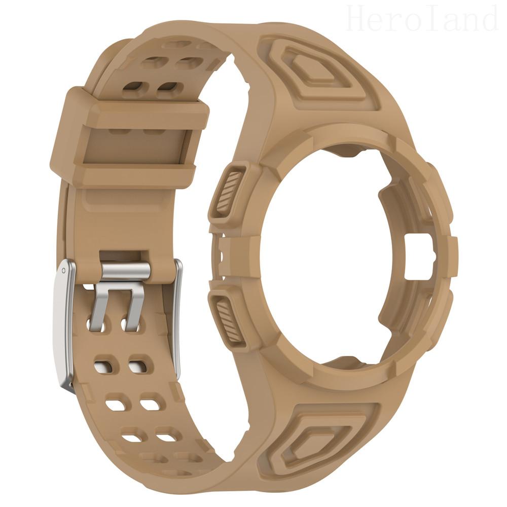 2in1 Strap For Samsung Galaxy Watch FE 6 5 4 40MM Smart Wristband 20mm WatchBand Silicone Bracelet belt Transparent Band&case
