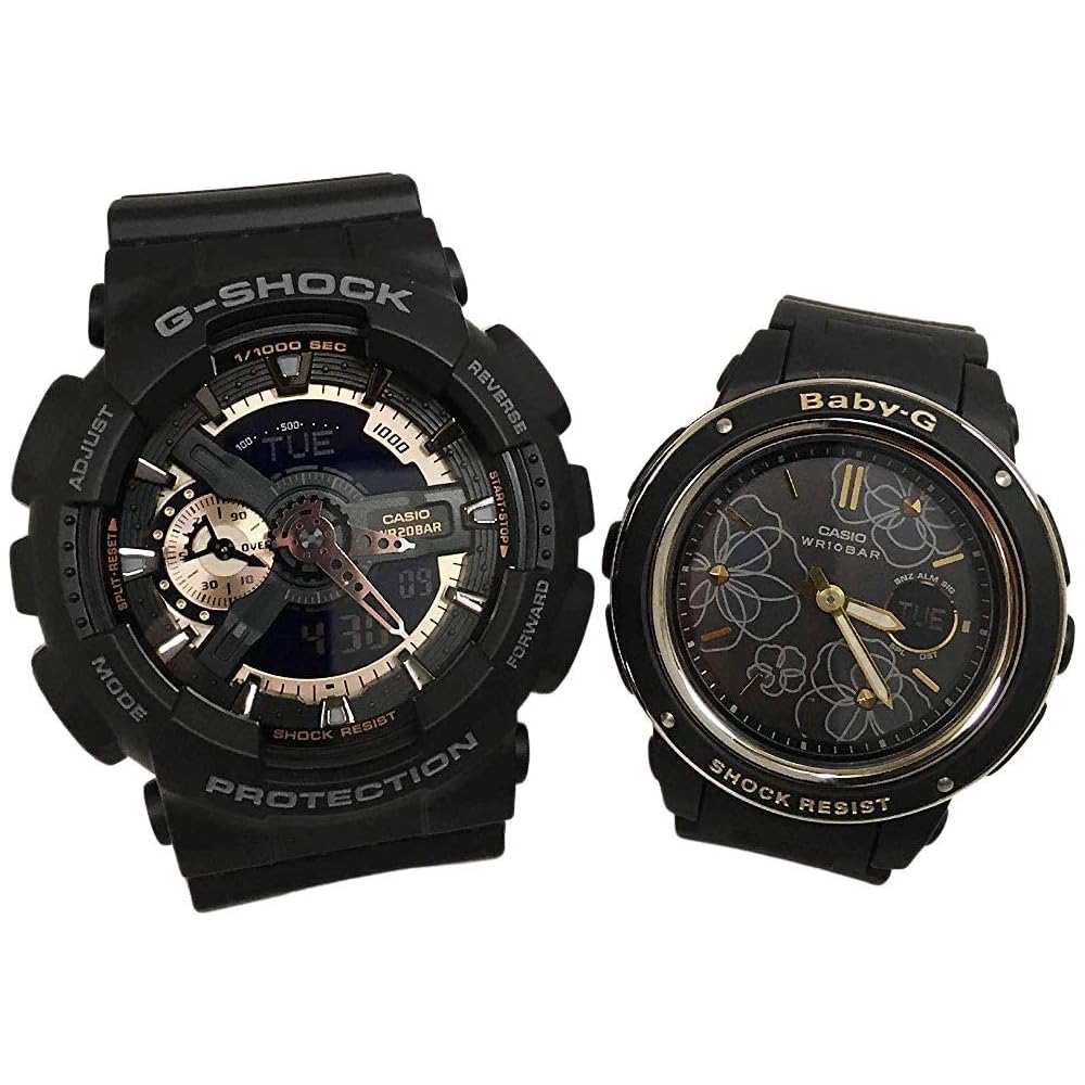 

Casio G-Shock GA-110RG-1A & Baby-G BGA-150FL-1A Pair Watch Set with Original Case