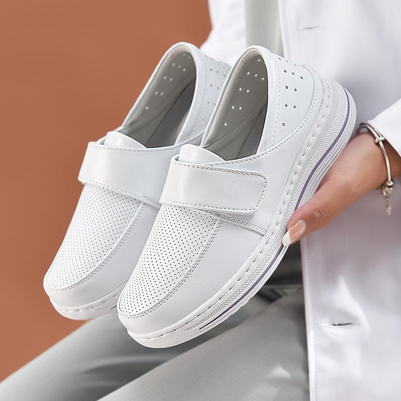Nurse shoes women's summer soft sole breathable deodorant non-slip not tired feet thick sole heightening medical work shoes white shoes