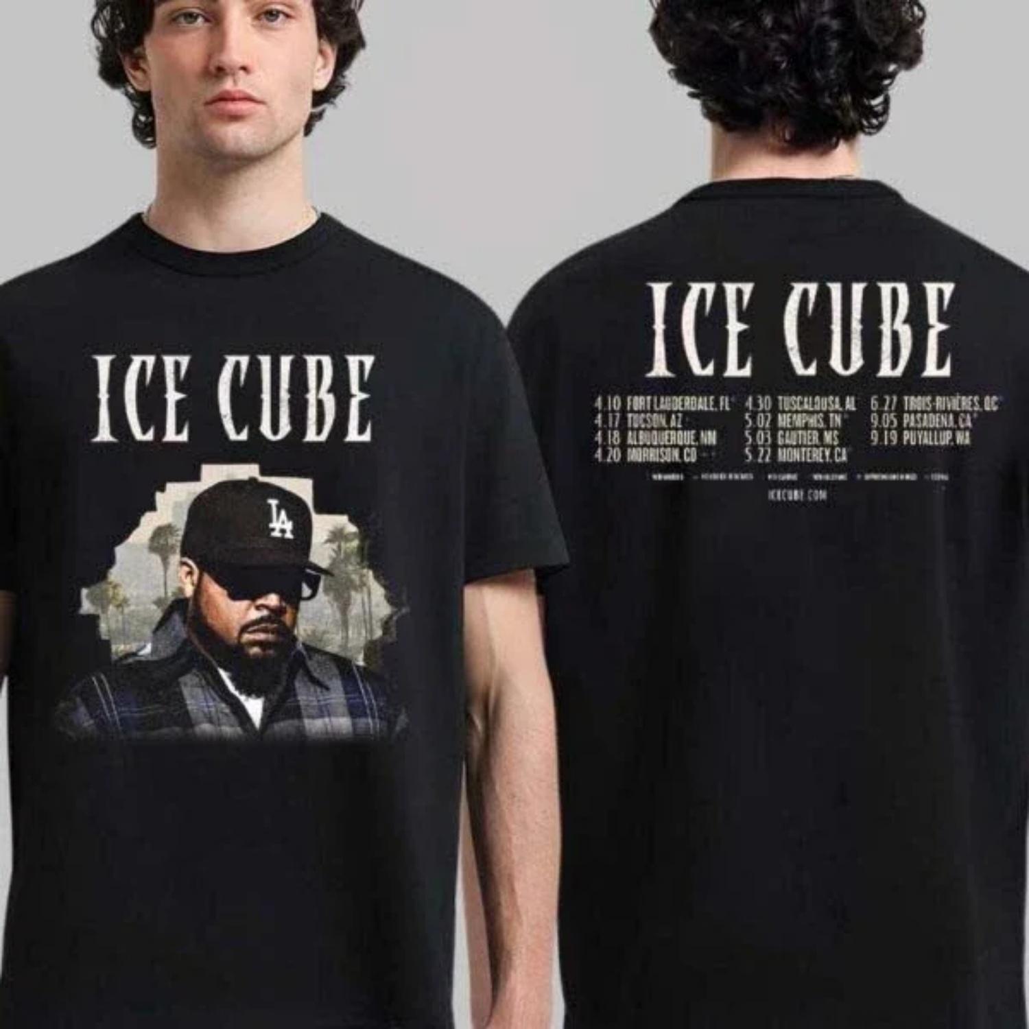 

Ice Cube 4 Decades of Attitude Tour 2026 Black T-shirt - High-quality, Comfortable, Breathable, Retro Gift Y2k Ins S чёрный