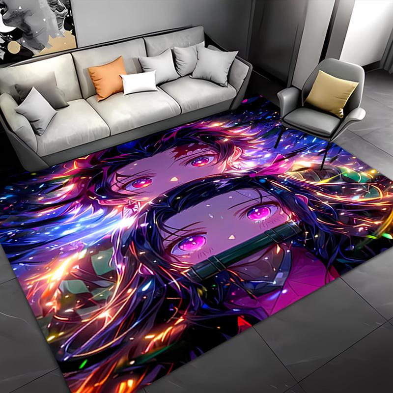 1pc Demon Slayer Entrance Mat, Non-Slip Mat Area Rug,Room Decor, Outdoor Decor, Kitchen Rug,Doormat - Machine Washable, Easy To Clean