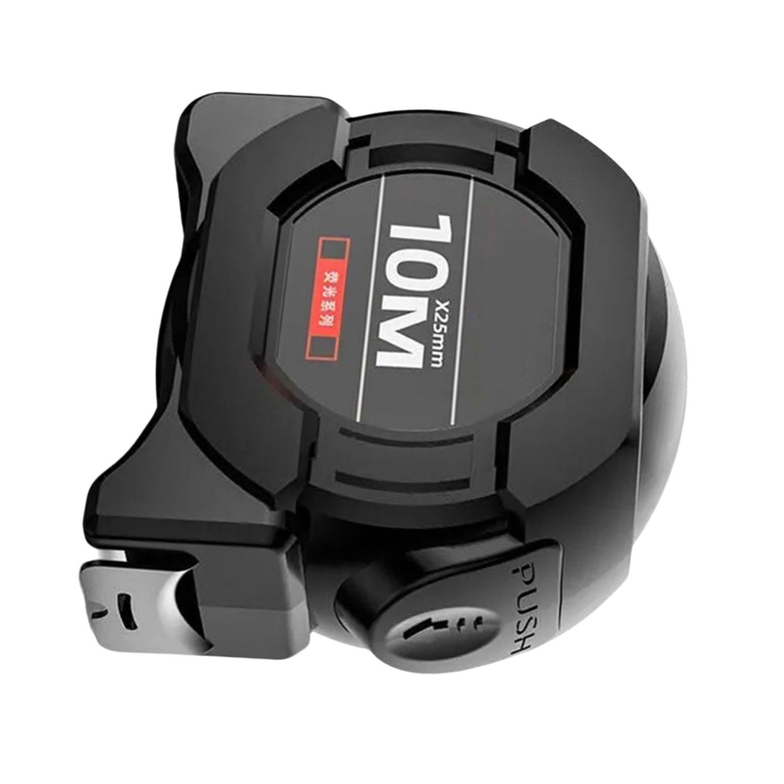 

5/7.5/10м Самоблокирующаяся стальная рулетка Черная флуоресцентная лента Утолщенная износостойкая устойчивая к падениям измерительная лента 100