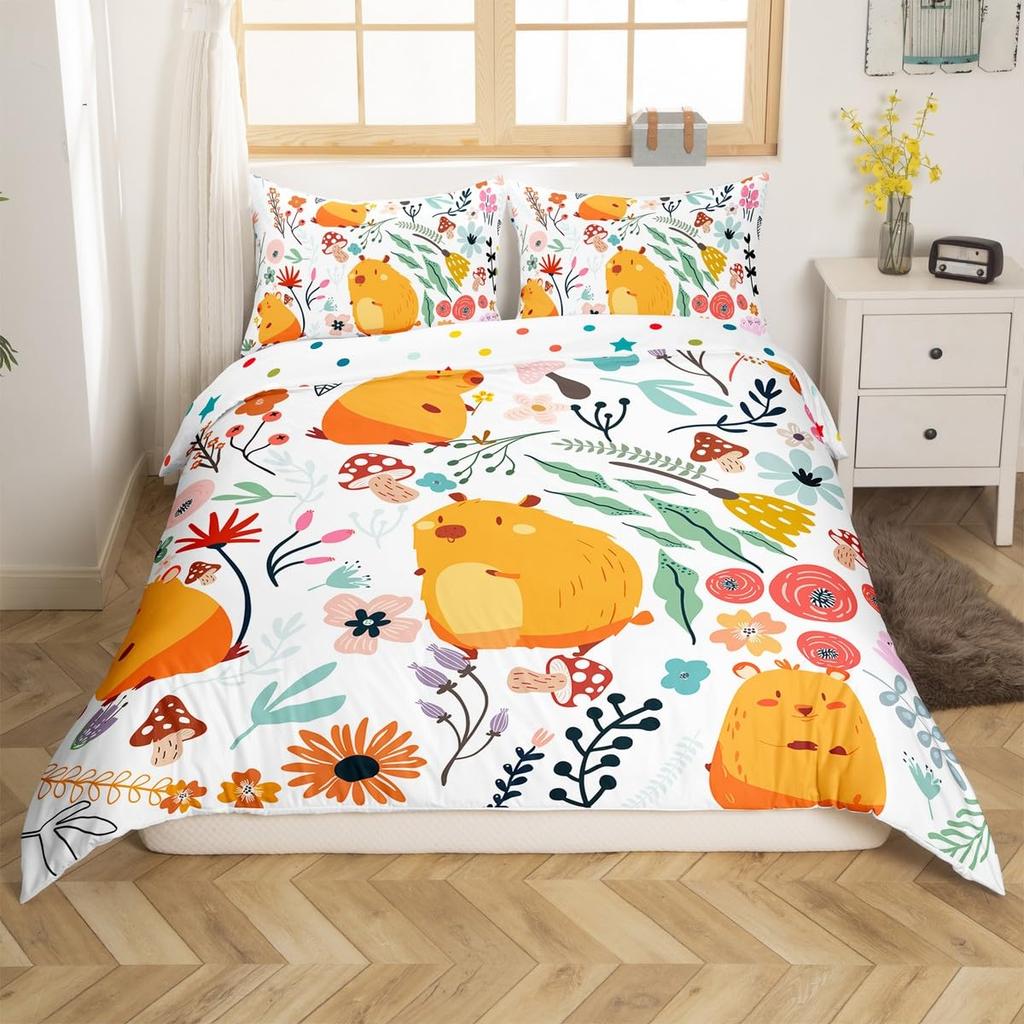 Sady povlaků na peřinu pro křečky pro děti Velikost Queen Lehký péřový povlak na peřinu Dekorace pokoje 2 povlaky na polštář 1 povlak na peřinu Bez přikrývky