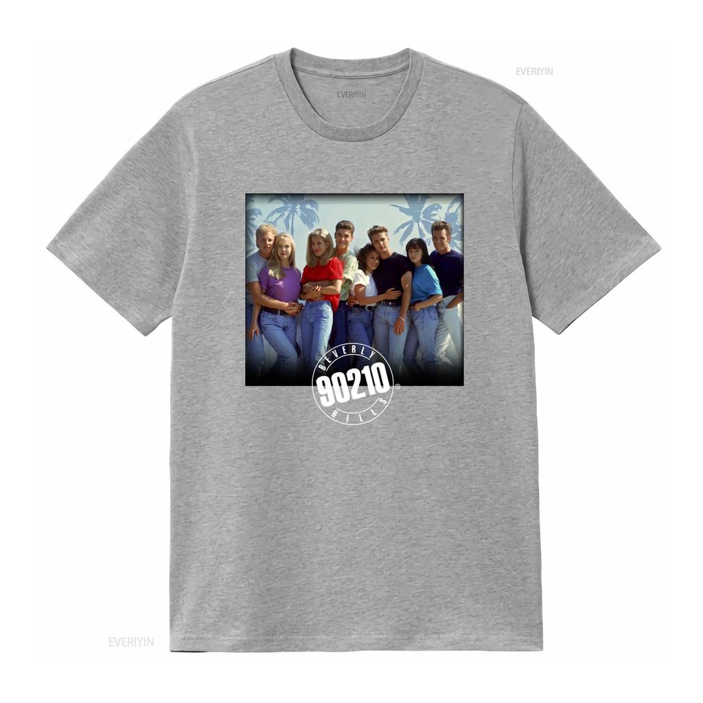 T-shirt in Cotone Beverly Hills 90210 Serie TV Sitcom Brandon Brenda Walsh Design vintage Top Lavato Per l'Uso Quotidiano