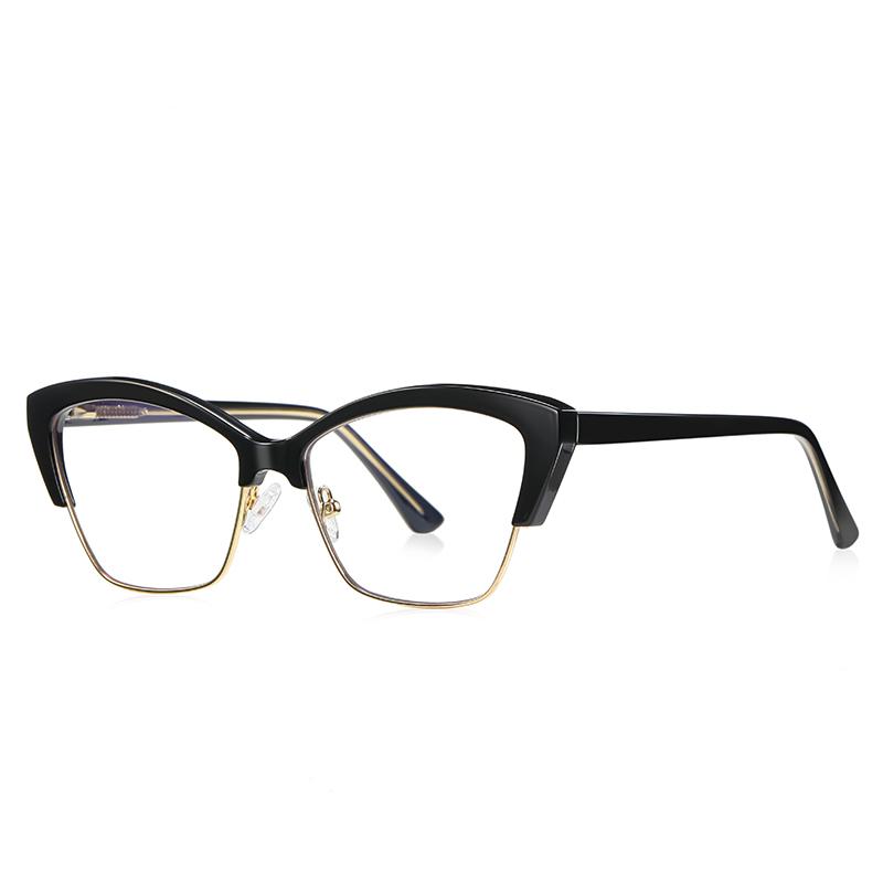 

Фотохромные очки для близорукости «кошачий глаз» в полурамке с рецептом UV400, пружинные шарнирные студенческие очки для близорукости от -0,5 до -0,75 до -6 0