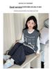 2025 Girls' Sweater Vest & Jeans Set - Spring/Autumn Knitwear for Big Girls and Middle School Students