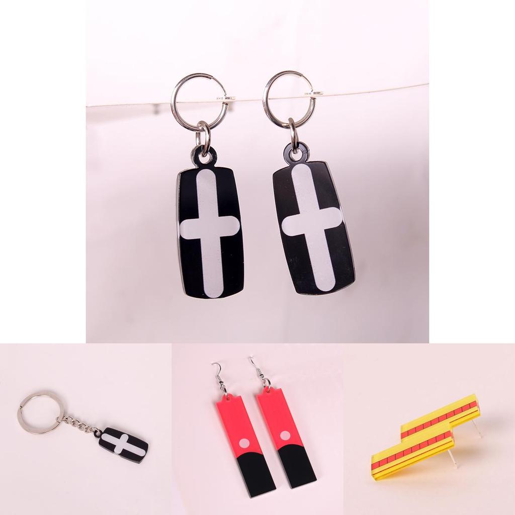 Tokyo Revengers Takashi Mitsuya Cosplay Earrings With Geometric Style For Cosplay Fans